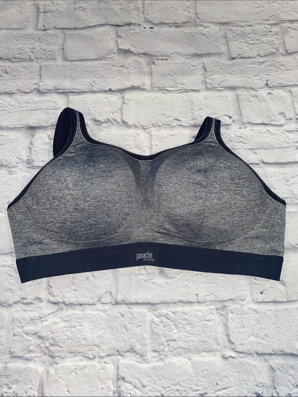 Panache Sport Boundless Non Wired Sports Bra Charcoal Marl Size 38D